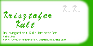 krisztofer kult business card
